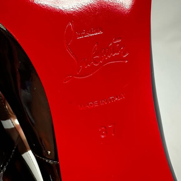 Christian Louboutin Ron Ron Tortoise Patent Leather Pumps Size 37 - Picture 10 of 10